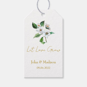 Lasst Liebe wachsen Jasmin-Samenpaket Foto Hochzei Geschenkanhänger