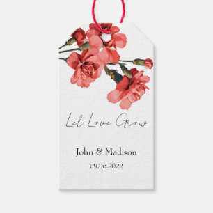 Lasst Liebe wachsen Nelkensamenpackung Hochzeit Geschenkanhänger
