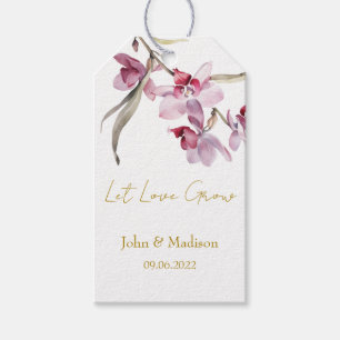 Lasst Liebe wachsen Orchideensamen-Päckchen Hochze Geschenkanhänger
