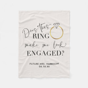 Lässt mich dieser RING Verlobte Kalligraphie sehen Fleecedecke