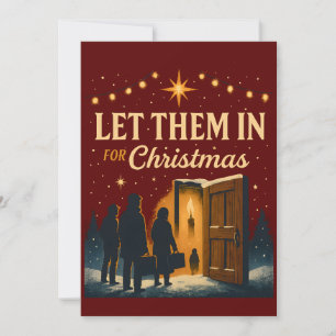 Lasst sie zu Weihnachten herein Design Einladung
