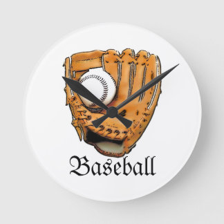 Lässt Spiel-Baseball Runde Wanduhr