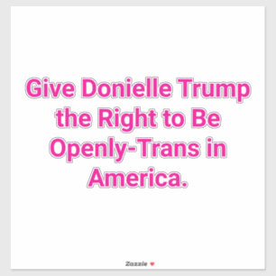 Lasst Trump Trans-Rechte sein Hankamer Artjunkhaus Aufkleber