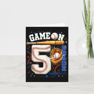 Lasst uns 5. Klasse zurück zur Schule Baseball Fün Karte