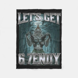 Lasst uns 6 7endy Alpha Wolf Meme Lustiger Humor b Fleecedecke