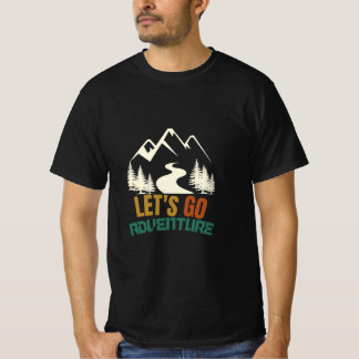 Lasst uns Abenteuer Vintage Bergwandern Retro Gr T-Shirt