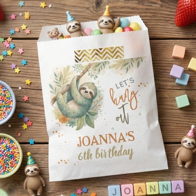 Lasst uns abhängen Faultier Kindergeburtstag Geschenktütchen (Von Creator hochgeladen)