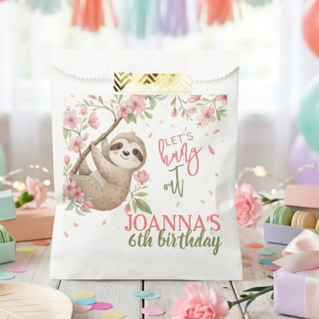 Lasst uns abhängen Faultier Kindergeburtstag Geschenktütchen (Von Creator hochgeladen)
