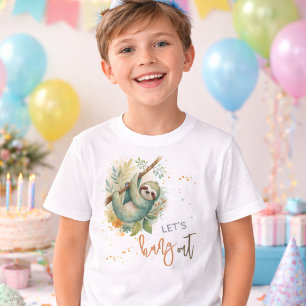 Lasst uns abhängen Faultier Kindergeburtstag T-Shirt