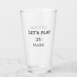Lasst uns Add Name Monogramm Buchstaben Sport Männ Glas