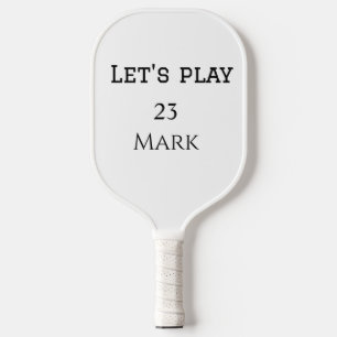 Lasst uns Add Name Monogramm Buchstaben Sport Männ Pickleball Schläger