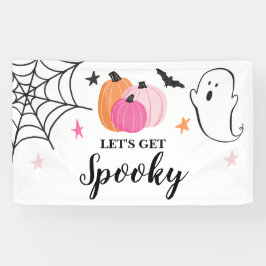 Lasst uns am Geburtstag leckere Halloween-rosa Kür Banner