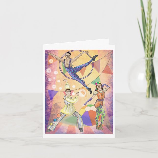 Lasst uns am Zirkus teilnehmen Karte (Vorderseite)