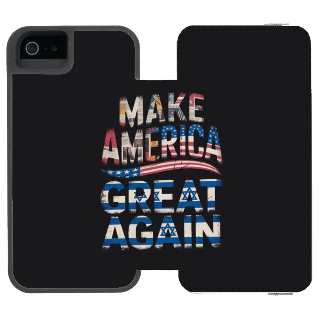 Lasst uns Amerika wieder groß machen Incipio iPhone Geldbeutel-Hülle (Folio Geöffnet)
