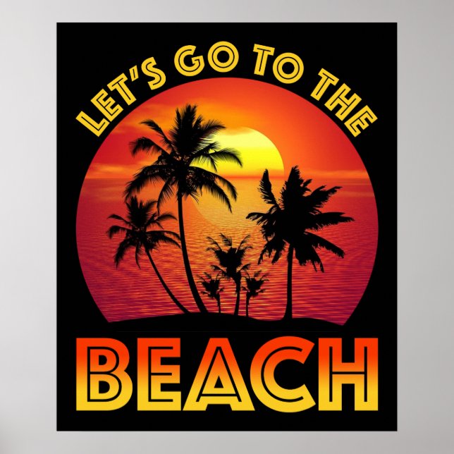 Lasst uns an den Strand gehen Poster (Vorne)