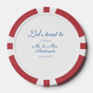 Lasst uns auf das zukünftige Mr. & Mrs.-Paar ansto Pokerchips