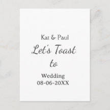 Lasst uns auf die Hochzeit name datum einfaches Pa