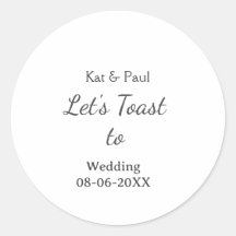 Lasst uns auf die Hochzeit name datum einfaches Pa