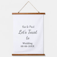 Lasst uns auf die Hochzeit name datum einfaches Pa