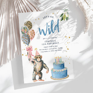 Lasst uns auf Safari gehen Geburtstag für einen wi Einladung