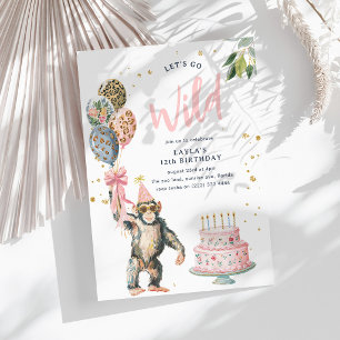 Lasst uns auf Safari gehen - Geburtstag Mädchen Einladung