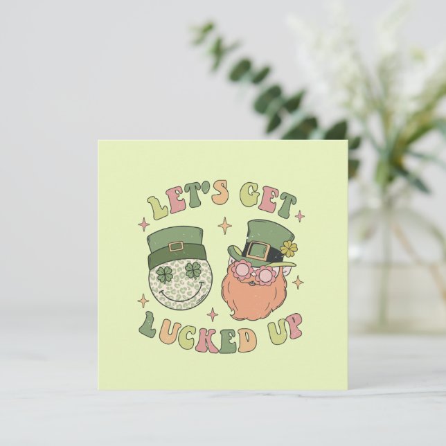 Lasst uns auflucken - Funny Leprechaun Clover (Stehend Vorderseite)