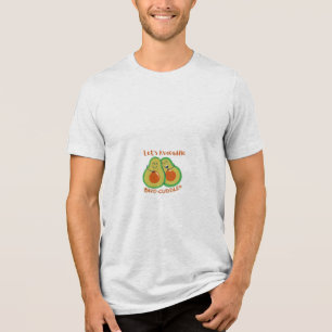 Lasst uns Avocuddle Süßes Avocado-Pärchen T-Shirt Tri-Blend Shirt