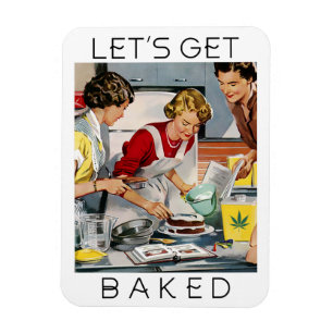 LASST UNS BACKEN Lustiger Topf-Pun Magnet