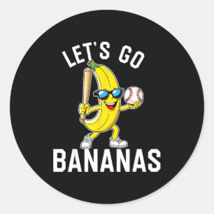 Lasst uns Bananen gehen Runder Aufkleber