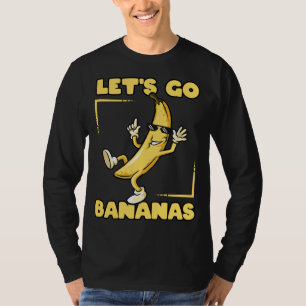 Lasst uns Bananen mit Sonnenbrille Cool umarmen T-Shirt