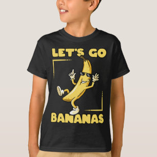 Lasst uns Bananen mit Sonnenbrille Cool umarmen T-Shirt