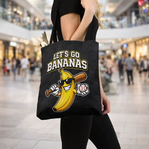 Lasst uns Bananen Retro Baseball Banane Lustig wer