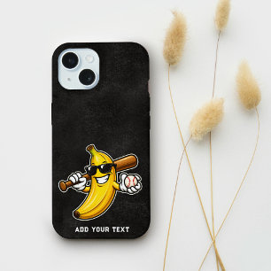 Lasst uns Bananen Retro Baseball Banane Lustig wer iPhone 15 Hülle