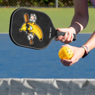 Lasst uns Bananen Retro Baseball Banane Lustig wer Pickleball Schläger
