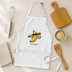 Lasst uns Bananen Retro Baseball Banane Lustig wer Schürze