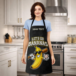 Lasst uns Bananen Retro Baseball Banane Lustig wer Schürze