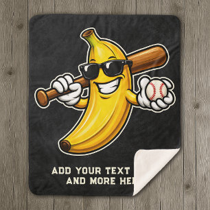 Lasst uns Bananen Retro Baseball Banane Lustig wer Sherpadecke