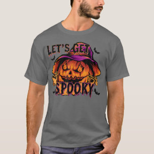 Lasst uns Beängstigenden Smile Pumpkin Funny Hallo T-Shirt
