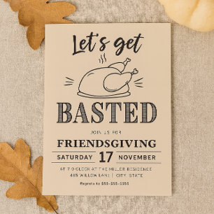 Lasst uns beim Friendsgiving lustig sein  Einladung