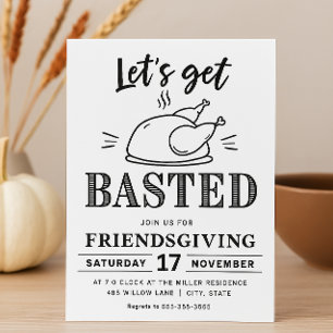 Lasst uns beim Friendsgiving lustig werden Einladung
