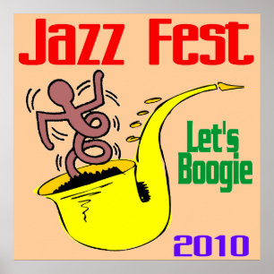 Lasst uns beim Jazzfest Boogie machen Poster