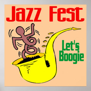 Lasst uns beim Jazzfest Boogie machen Poster