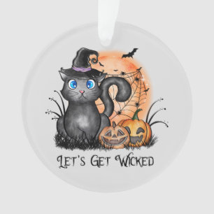 Lasst uns beirren Schwarze Hexenkatze Ornament