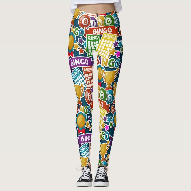 Lasst uns BINGO Pop Fashion Leggings (Vorderseite)
