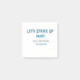 Lasst uns blau graue, glückliche 10-Geburtstagsbez Post-it Klebezettel