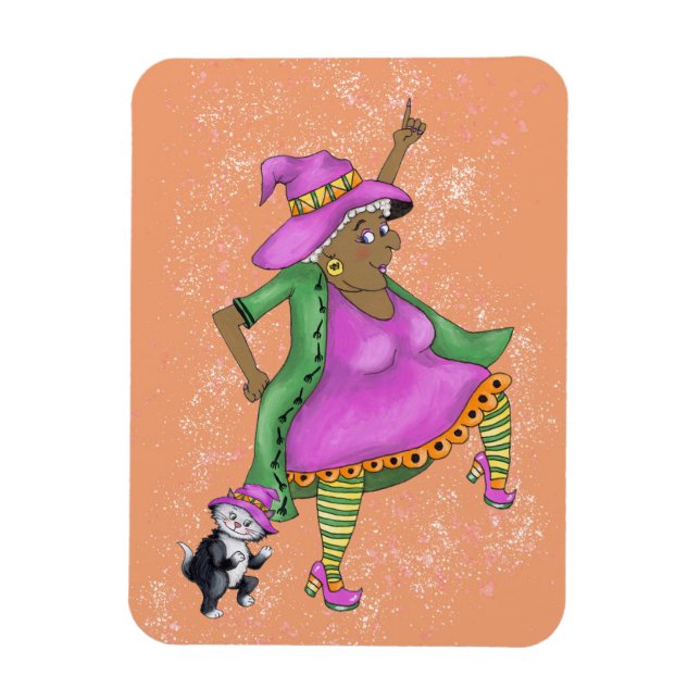 Lasst uns Boo-gie Hexe  Magnet (Vertikal)