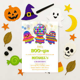 Lasst uns BOO-gie Kinder Disco Halloween Geburtsta Einladung