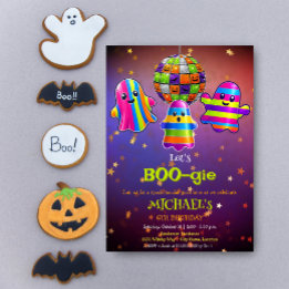 Lasst uns BOO-gie Kinder Disco Halloween Geburtsta Einladung