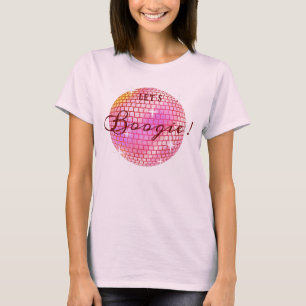 Lasst uns Boogie! Disco Ball Junggeselinnen-Absch T-Shirt