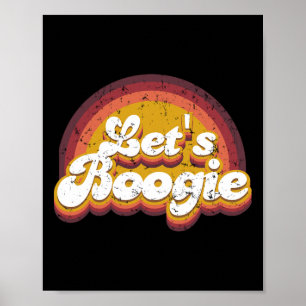 Lasst uns Boogie Kidcore ästhetische Retro Rainbow Poster